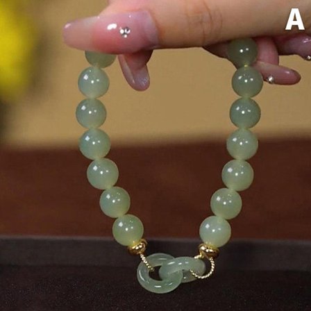 Sommar Alla hjärtans dag present Love Heart Jade Beads Charm Armband