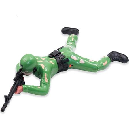 Elektrisk Plastic Soldier Legetøj Med Lys Og Lyd Plast Krybende Soldater Børn Model Legetøj green