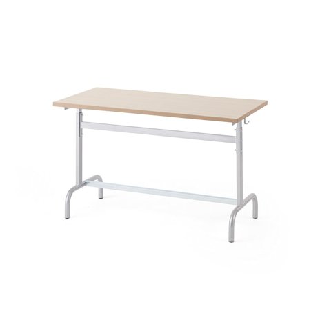 School desk 184, silver, birch laminate
