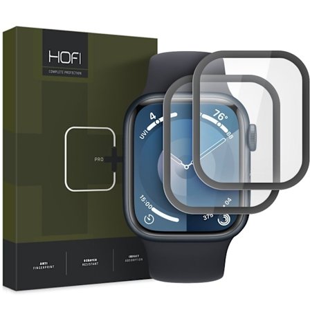 HOFI Apple Watch 45 mm 2-PACK Skärmskydd Pro+ Hybrid Glas