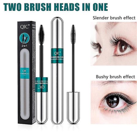 Qic Mascara 4d Vedenkestävä Ohut Paksu Meikki Kaksi Harjapäätä Yhdessä
