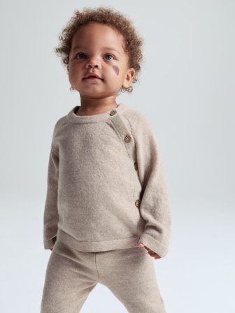 Polarn O. Pyret - Knitted cardigan Cashmere - 80 - Childrenswear - beige
