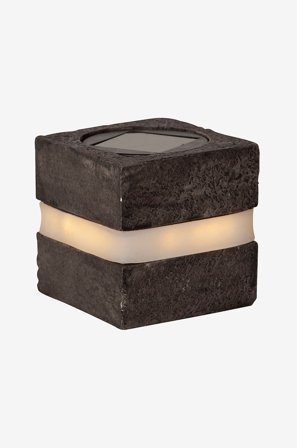 Star Trading - Solcellsdekoration Stonecube - Grå - Solcellslampor - Från Homeroom