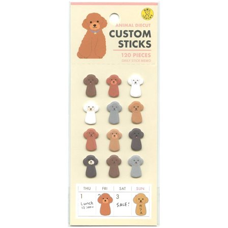 Greeting Life Stickers Toy Poodle 120-pakning