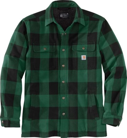 Carhartt Men's Hubbard Sherpa Lined Shirt Jacket Men long-sleeved shirts Green M