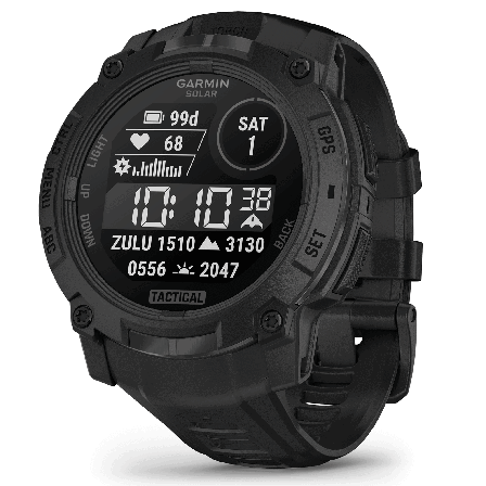 Garmin Instinct 3 50 mm Solar Tactical Edition Svart med Svart Armband