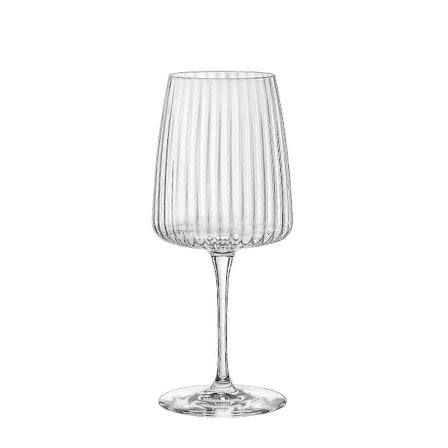 Exclusiva - 53 cl Röda Glas, Set med Ribbade - 4 Merlot och Cabernet Sauvignon Glas