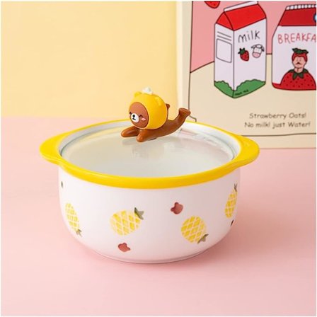 Pikanuudelikeitto Kulho Ramen-kulho Kannella Keittiö Suuri Pikanuudelit Hedelmäsalaatti Riisikeitto Kulho Astiat (Väri: C, Koko: Yksi Koko)