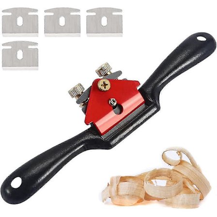 Manuel justerbar håndhøvl til træbearbejdning, træskærer, 210 mm radiusshøvl, med 4 blade