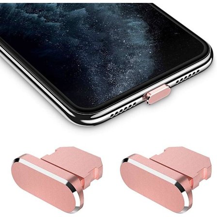 Støvpropp for iPhone 14/14 Plus/14 Pro Max/13/12 Pro/12/12mini/11/11Pro/SE/X/XR/XS/8, bærbar støvpropp 2-pakning med pose Anti-Clip tap av lading