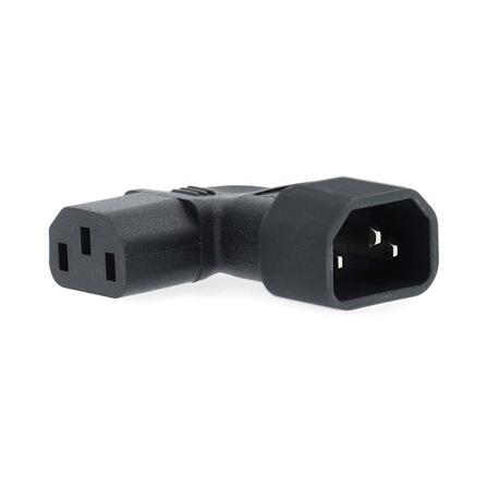Udvidelse Plug | IEC-320-C13 | IEC-320-C14 | Venstrevinklet | Ni