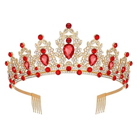 Bröllop Tiara Brudkrona Kristall Rhinestones Tiara Krona med Kam för Bröllop Weddi