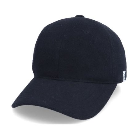 Wei - Svart unconstructed Keps - Wint Wool Black Soft Cap @ Hatstore