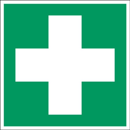 Schild Erste Hilfe, Polyester selbsthaftend, 200 x 200 mm