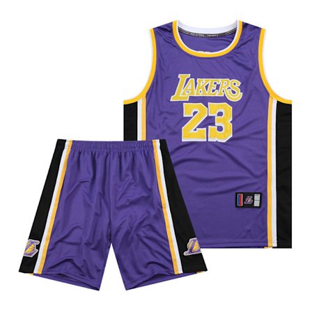 Nba James Baskettröja No 23 Lakers Jersey Set purple purple L