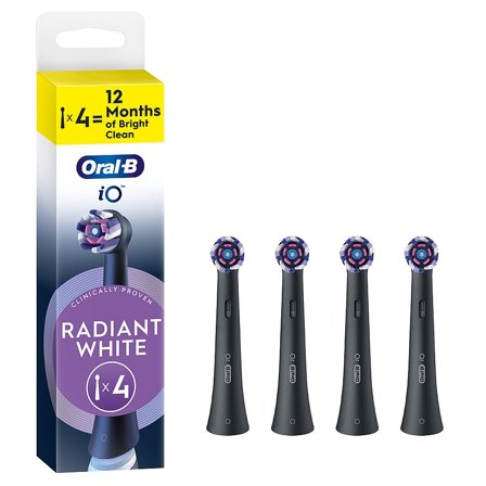 Oral-B iO Radiant Børstehoveder 4 stk Hvid, Medicin & Pleje, Tandbørster, Børstehoveder