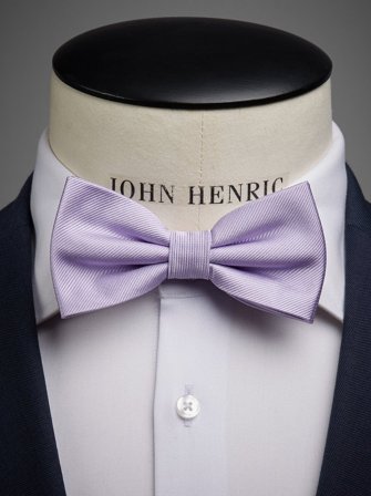 John Henric Men's Nœud Papillon Uni Violet Clair Size Pre-tied