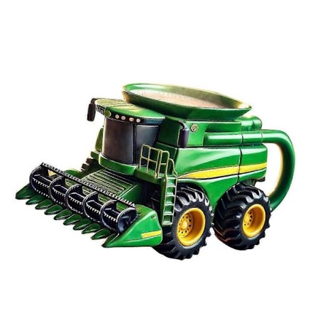 Keramisk krus i landbruksmaskinstil med høsttema-design, gave til bønder og traktor-elskere, flerfarget