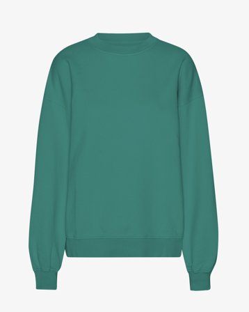 Organic Oversized Crew - Pine Green S