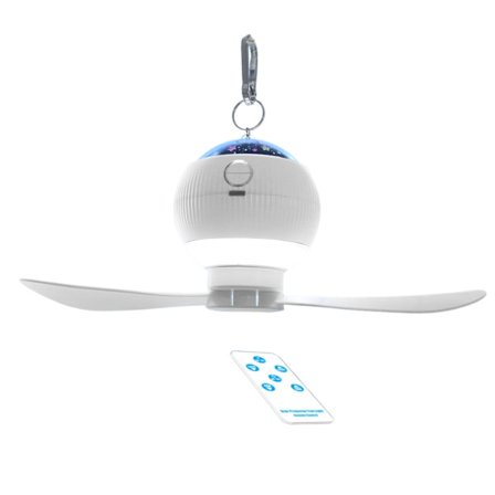 Sovehjem Liten Takvifte TypeC 3000mAh Elektrisk Vifte Stille Fjernkontroll