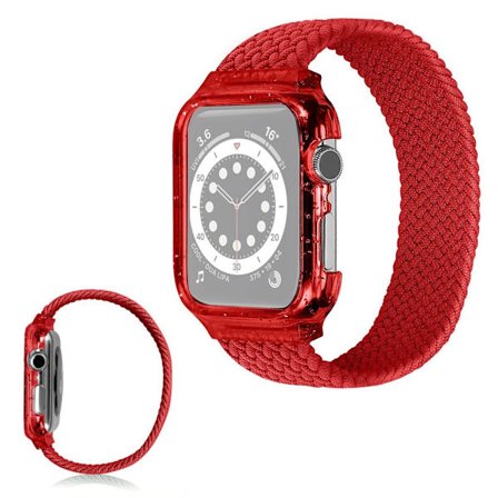 Apple Watch Series 6 / 5 40mm single wrap ribbon watch band - Red / Size: S