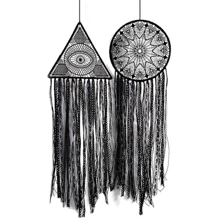 2 stk. Sorte drømmefangere med ondt øje store drømmefangere DIY Bl