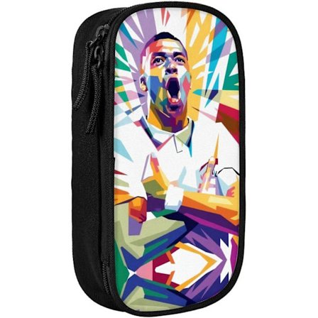 #7 Mbappe 2023 Penalhus med stor kapacitet til kontor og skole, stor opbevaring, taske, poseholder, makeuptaske til voksne BD-0081