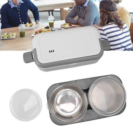 Elektrisk Frokostboks Enkelt Lag Rustfrit Stål Indre Liner Bærbar Madvarmer Til Arbejde Rejser Vandring EU Stik 220V 60HZ