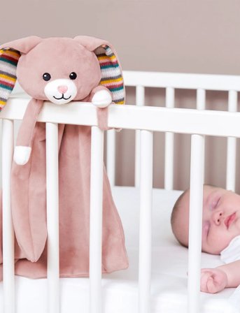 ZAZU Becky The Bunny Comforter With Sound - Pink - ONE SIZE