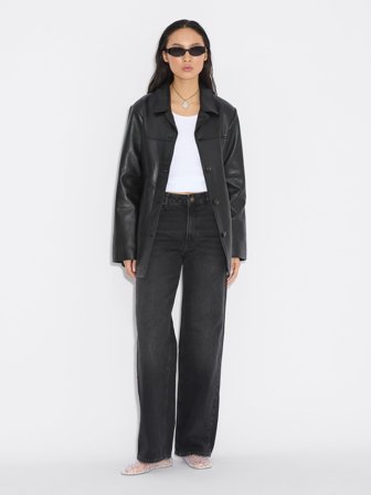 Holzweiler - Wide-Leg Jeans - Black Washed - Womens - 32/32