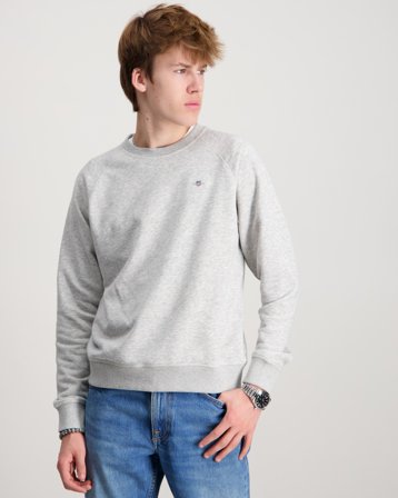 GANT SHIELD C-NECK Gris Pulls Garçon - Kids Brand Store