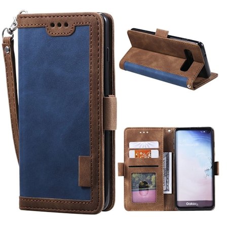 Suburbian läder Samsung Galaxy S10 Plus fodral - Blå