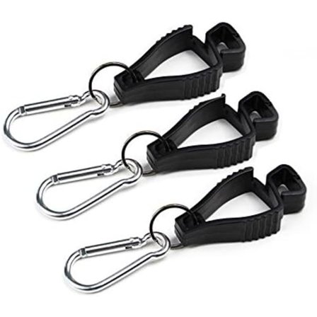 3 kpl Hanskaklipsu Työturvaklipsu Hanskanpidin (Musta)