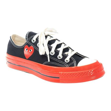 Comme des Garçons Play Chuck Taylor 70 Red Sole Low Tops , Zwart , Dames , Maat: 39 EU