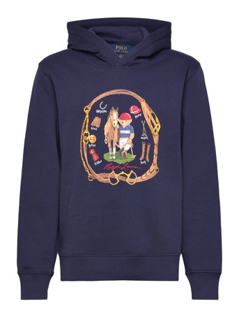 Ralph Lauren Kids Polo Bear Fleece Hoodie - Navy - 132-137
