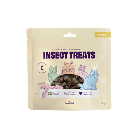 Petgood - Kattegodbiter med insekter 60g - Katt - Kattegodteri & kattegress - Belønningsgodbiter katt - ZOO.no