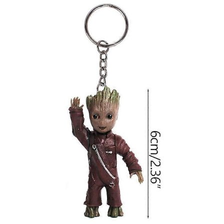 11 Forskjellige Groot Nøkkelring Dekor Håndverk Tre Mann Baby Anime Hengende Figur Leker Nøkkelanheng Veske Dekor Anheng Gave