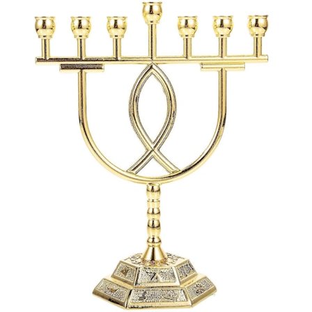 Menorah 7-armad Religiös Ljusstake Metall Ljusstake Bordsljusstake Dekor