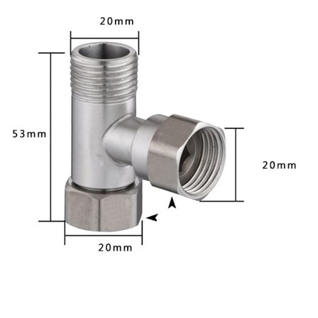 Rostfritt stål 304 T-koppling för kranrör