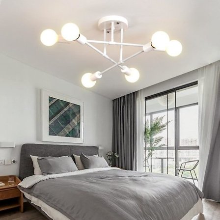 72cm Globe Design Geometriske Former Flush Mount Lys Armatur Metall