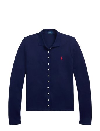 Polo Ralph Lauren | Buttoned-Placket Long-Sleeve Polo Shirt | XS