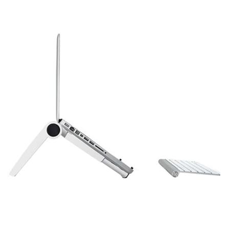 Ergoline Laptopställ Cricket 20x5x2,4 Cm Vit Och Silver Multifärg