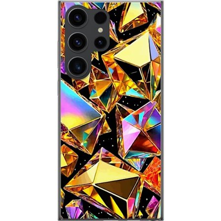 Kompatibelt Mobildeksel til Samsung Galaxy S24 Ultra 3D Gull