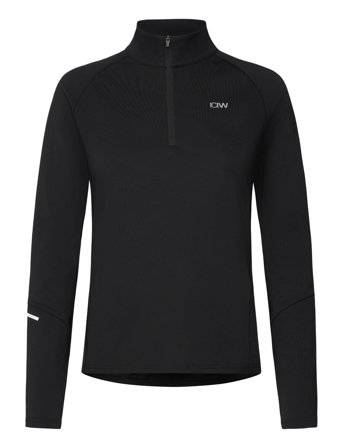 Everyday Long Sleeve Stripe 1/4 Zip Sport Women Sport Clothing Sports Tops & T-shirts Sport Long Sleeve Tops Black ICANIWILL