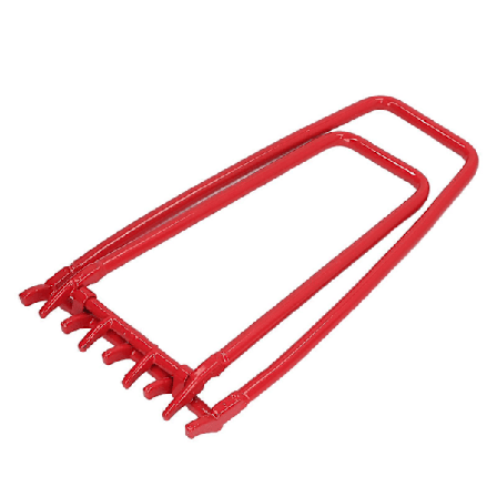 Gjerdefikser Jern Rustbestandig Holder Gjerdestrammer Repareringsverktøy for Hagebane Rød