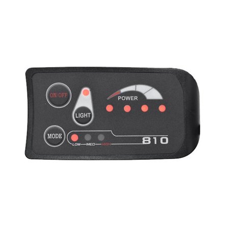 6-stifts S810 E-cykelmätare LED-display IP65 48V för elcykel