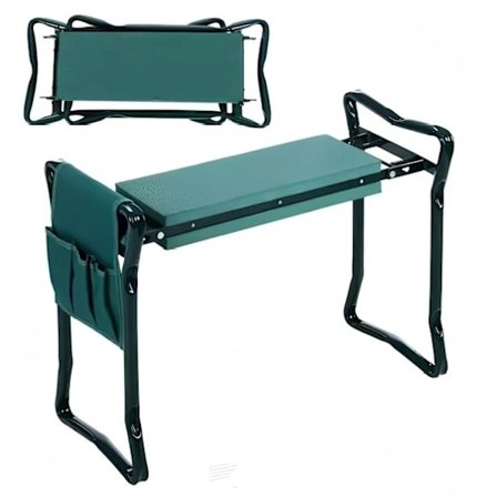 2-pakning hage stol side lomme verktøyholderKompatibel med hagebenk, svart (Kun sidelommer)