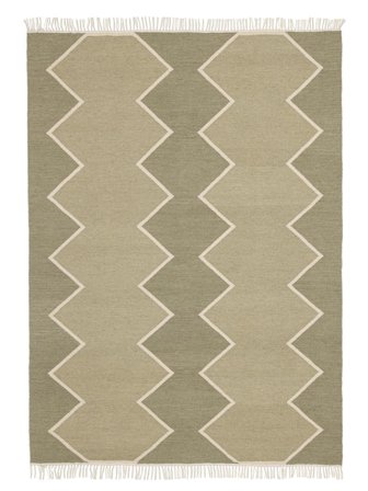 Wool Rug Dakota Green/Natural White Oeko-Tex
