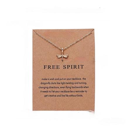 Free spirit - halsband 18K guldpläterat gåva trollslända valenti Guld one size