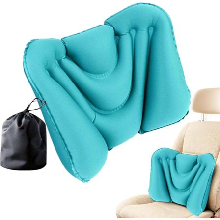 Ilmatäytteinen lannerangan tyyny - Ergonominen selkätuki tyyny toimistotuoliin, auton istuimeen, matkustamiseen, työpöydälle ja ulkokäyttöön, 